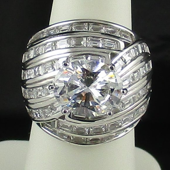 Jean Dousset 7.36ct Crisscross Dome Ring - Picture 2 of 8